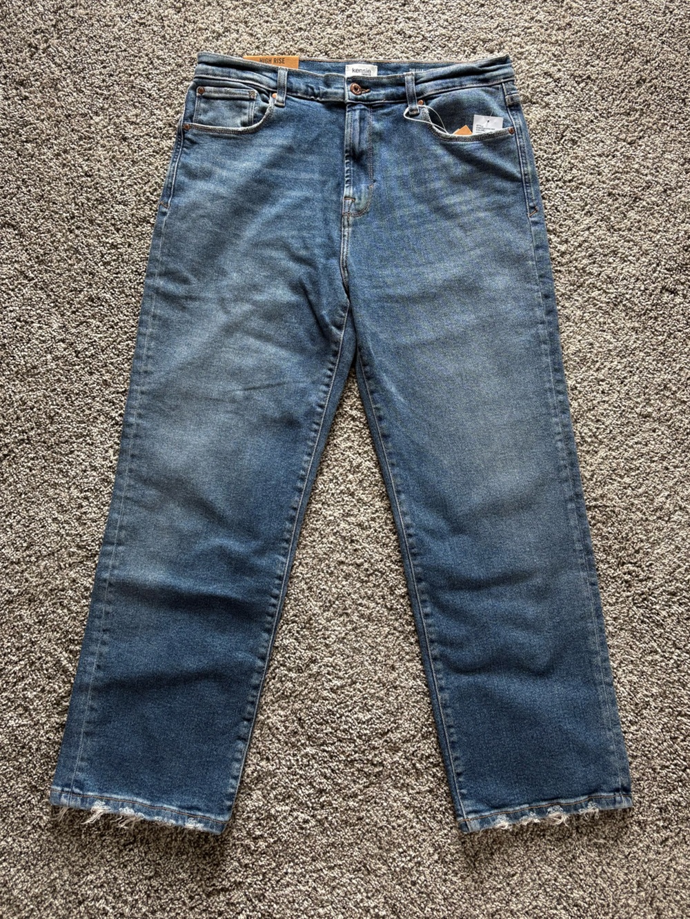 Kensie Women's Straight Leg Blue Denim Jeans